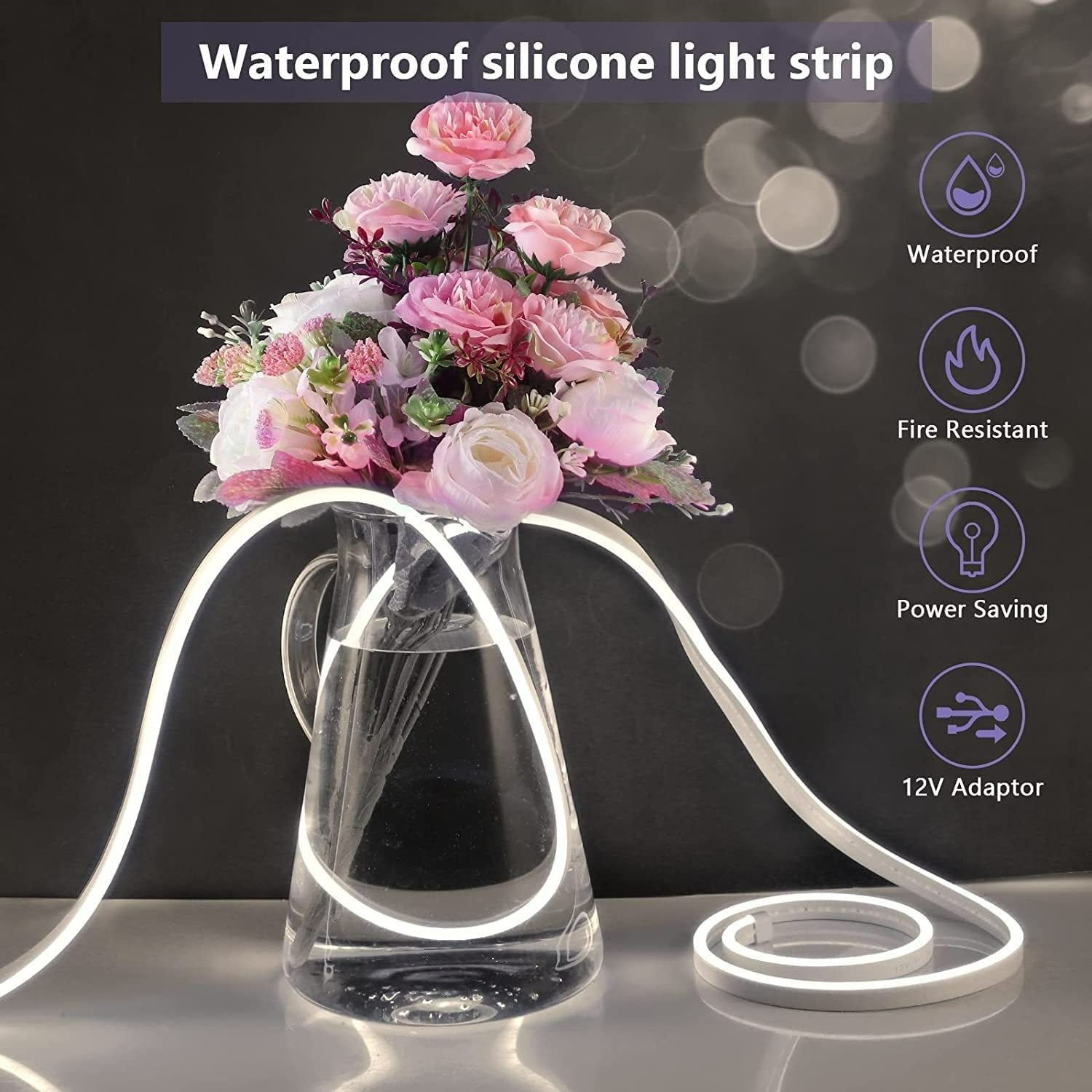 DOSYU Neon Strip, 5M/16.4ft Waterproof Flexible Neon (Without Adapter),Shenzhen Dosyu Technology Co.LTD,