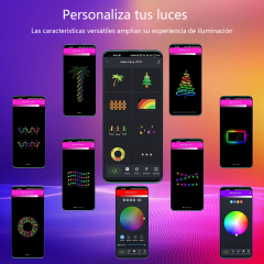 DOSYU 圣诞系列，圣诞装饰灯10m带USB控制/远程红外球灯RGBIC 66 LED灯，蓝牙控制,DOSYU,