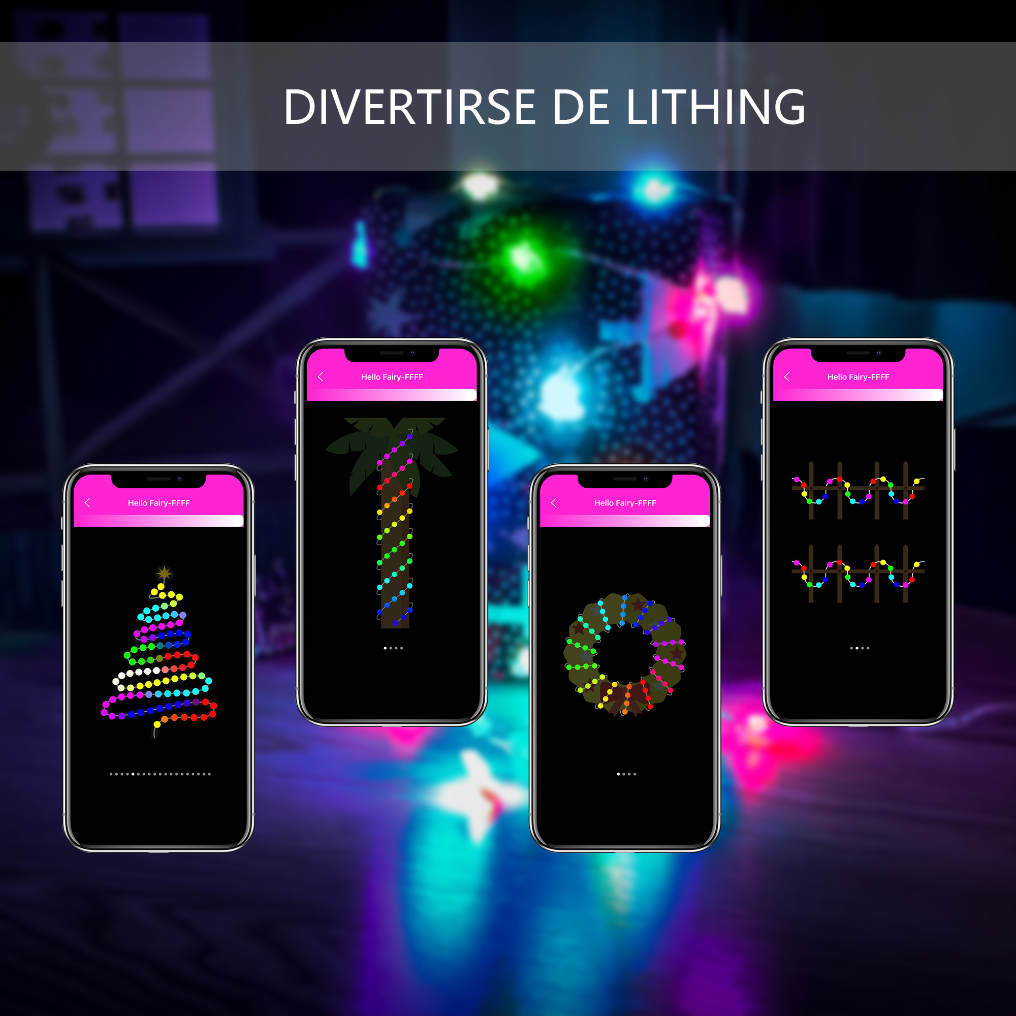 DOSYU 2M 20LED Decoración Colgante de Luz de Navidad, Control Remoto de 24 Teclas, Adecuado Para Festival, Fiesta de Cumpleaños, Navidad (campanas y Santa Claus),DOSYU,
