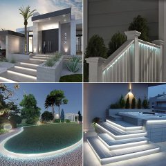 10M透明圣诞LED软管，200LED 110V 2线可切割户外圣诞绳灯，200LED户外防水暖风绳灯，适用于室内，庭院，露营，景观照明,DOSYU,