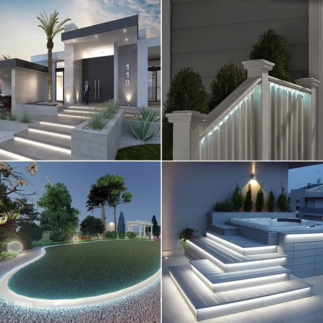 10M透明圣诞LED软管，200LED 110V 2线可切割户外圣诞绳灯，200LED户外防水暖风绳灯，适用于室内，庭院，露营，景观照明,DOSYU,