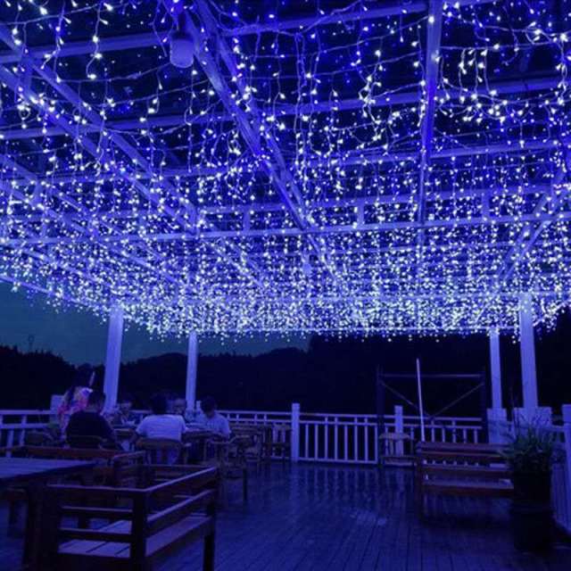 SERIE DE CASCADA DE LED 700 Led 13m Cascada Serie Luz de Navidad Decoración navideña Aleros Barandilla de techo Luz exterior,DOSYU,