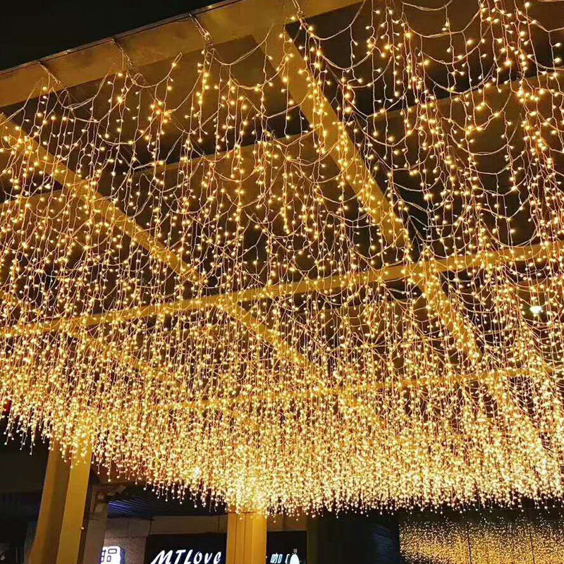 SERIE DE CASCADA DE LED 700 Led 13m瀑布系列圣诞灯圣诞装饰屋檐屋顶栏杆户外灯,DOSYU,