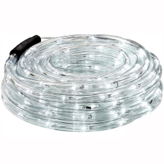 10M透明圣诞LED软管，200LED 110V 2线可切割户外圣诞绳灯，200LED户外防水暖风绳灯，适用于室内，庭院，露营，景观照明,DOSYU,