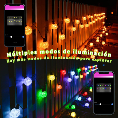 DOSYU 10M 50LED G40 球形水晶灯串，IP65防水，用于圣诞装饰，门廊，花园，游泳池，派对，露营地（适配器蓝牙）,DOSYU,