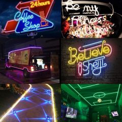 DOSYU 5m LED Strip Light Neon Flexible Bluetooth, IP65, RGB Strip Light con Control Remoto, Decoración Para el Hogar y al Aire Libre, Decoración DIY,DOSYU,