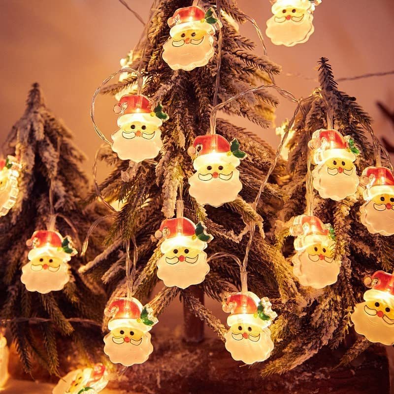 DOSYU 2M 20LED Decoración Colgante de Luz de Navidad, Control Remoto de 24 Teclas Para Festival, Fiesta de Cumpleaños, Navidad (Campanas y árbol de Navidad),DOSYU,