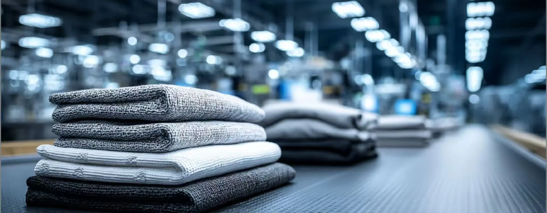 T-shirt knit rags in a modern workshop setting