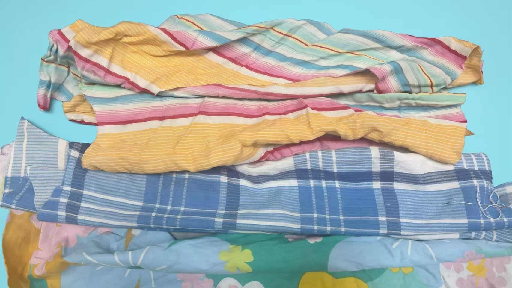 Mixed Color Sheeting Rags - economical recycled cotton
