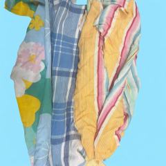 EcoWipePro mixed colored sheeting rags – economical low-lint linen wipers for general maintenance and machine shops.