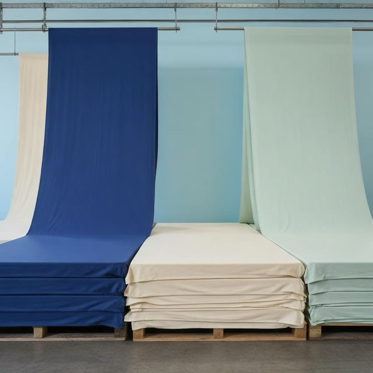 EcoWipePro uncut colored sheeting rags – economical full sheets of low-lint linen for construction, equipment wipe-down, and high-volume use.
