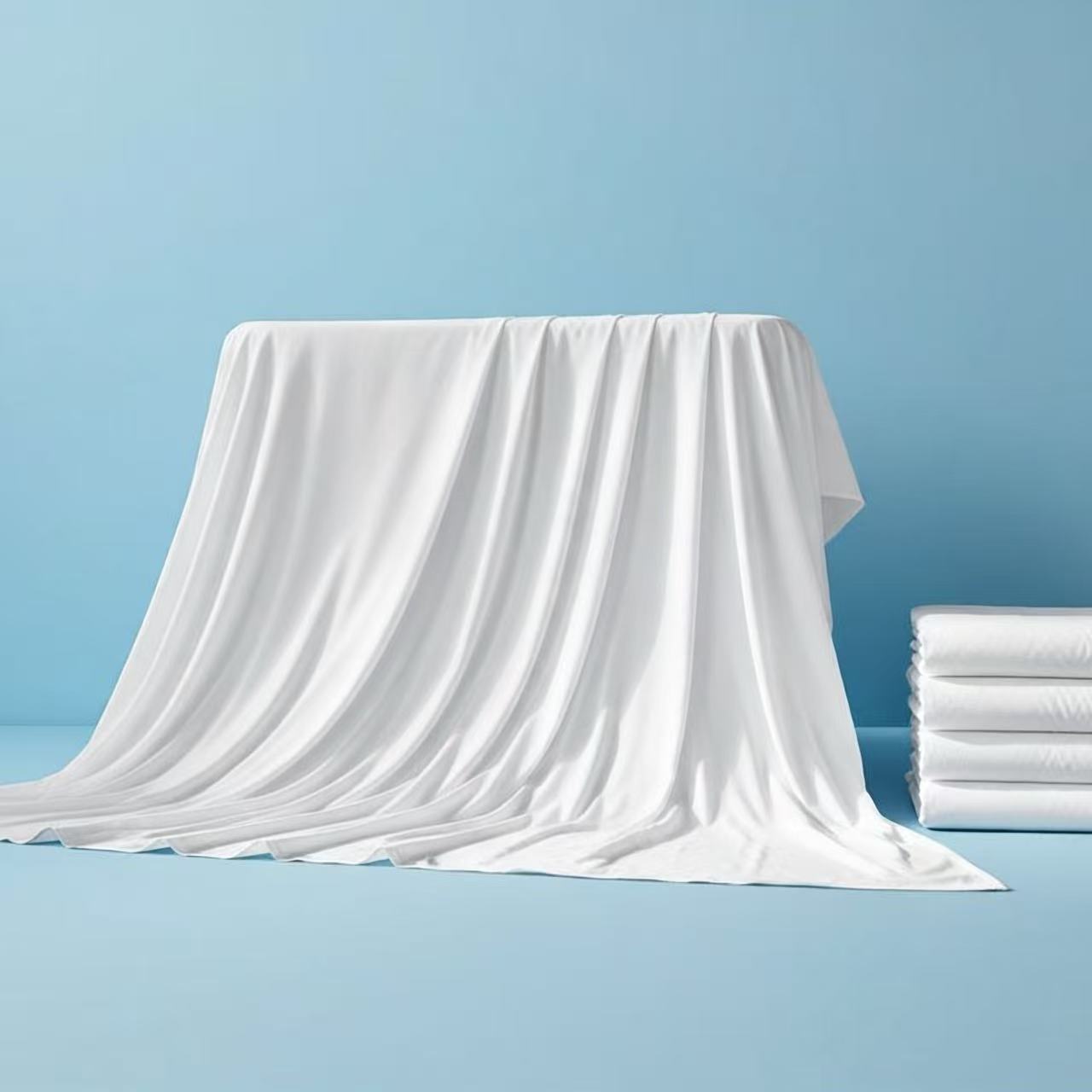 EcoWipePro uncut white sheeting rags – full-size low-lint linen sheets for large surface cleaning or custom cutting.