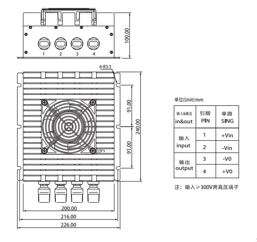 PDB3000-XXS400-HF | 3000W High-Power Vehicle Converter | 400V 7.5A Output | High Efficiency 93% | for Next-Gen EV Platforms