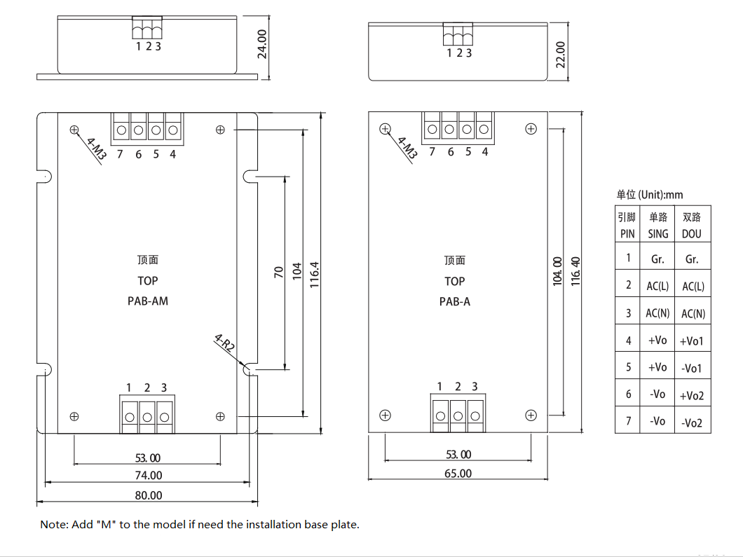 PAB30-220(W)D05&12-A | 30W Dual Output AC DC Supply | 5V & 12V Outputs | for Low Power Electronics