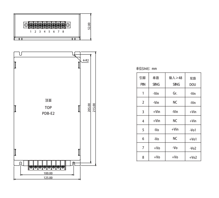 PDB500-600S110-E2 | 500W High to High Voltage DC DC Supply | 110V 4.5A Output | for Specialized Test Equipment