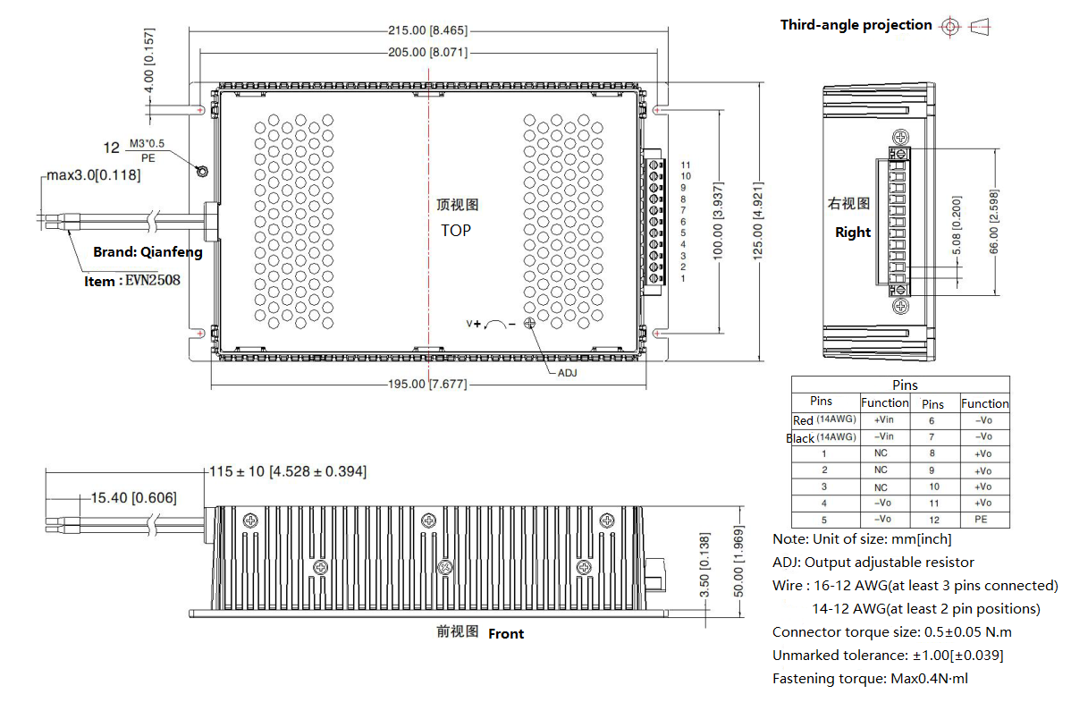 PDB-TY Series 250-350W