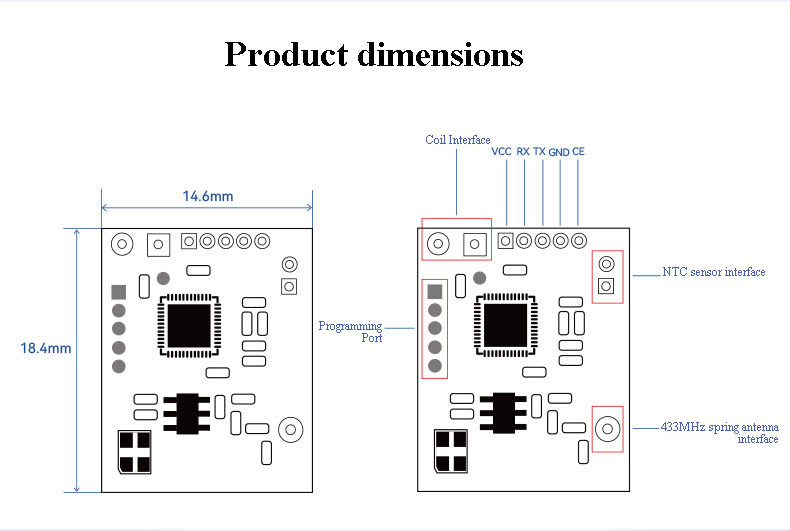 GC433-TX023 Passive Power Temperature Measurement Module 433MHz Solution,GC433-TX023 Passive Power Temperature Measurement Module 433MHz Solution,OTOMO