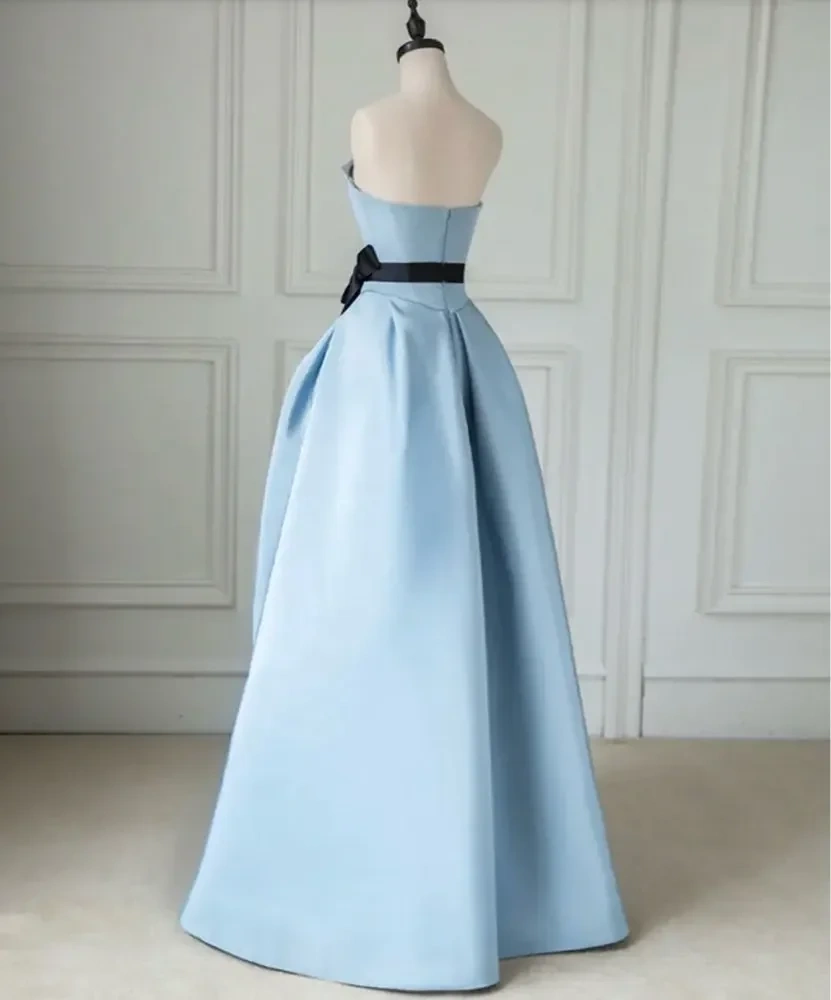 Satin Gowns Evening Dresses  Floor Length Party Gowns Customized
