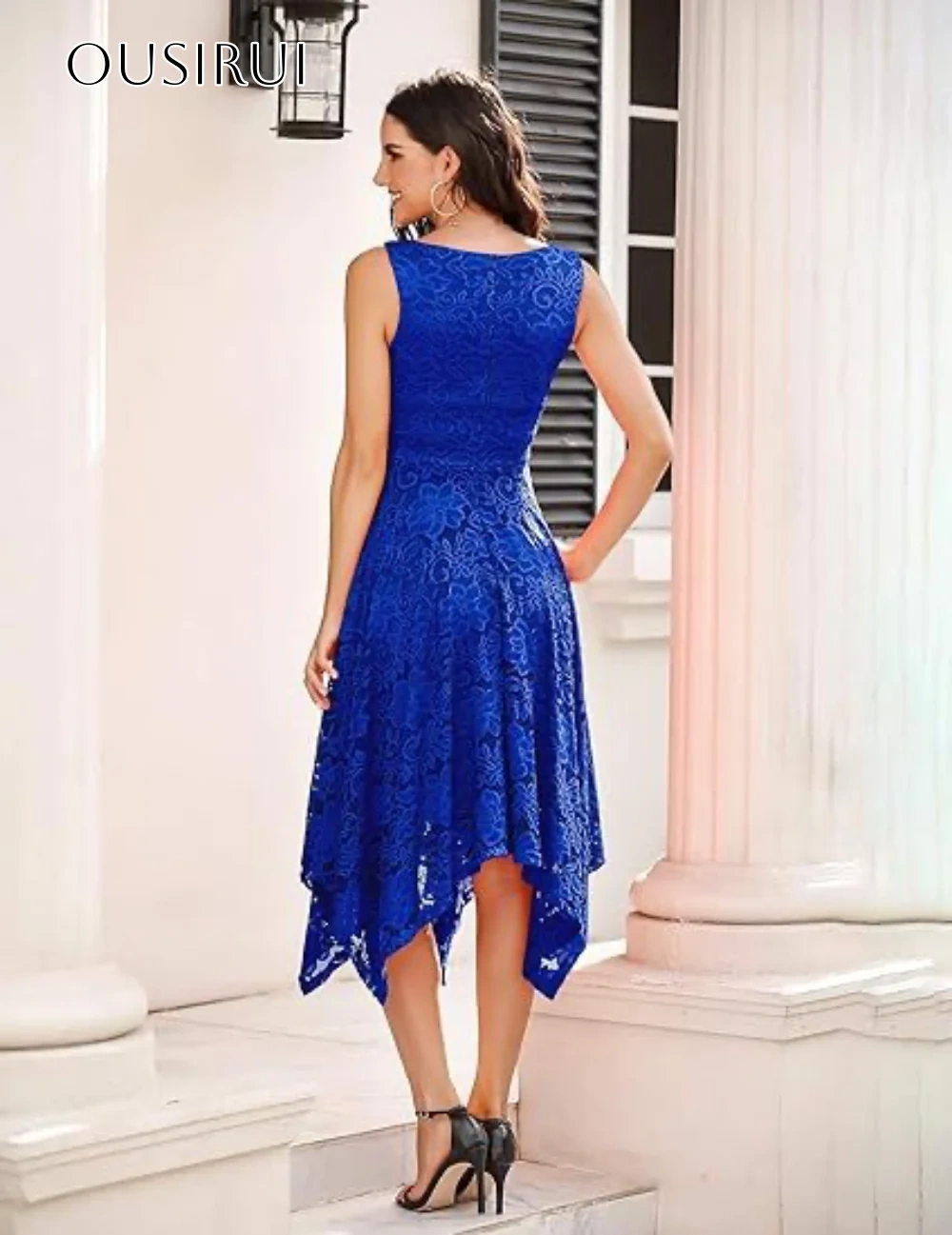 V-neck Lace Sleeveless A-line Homecoming Gown Knee Length Ruched Customized платье на выпуск