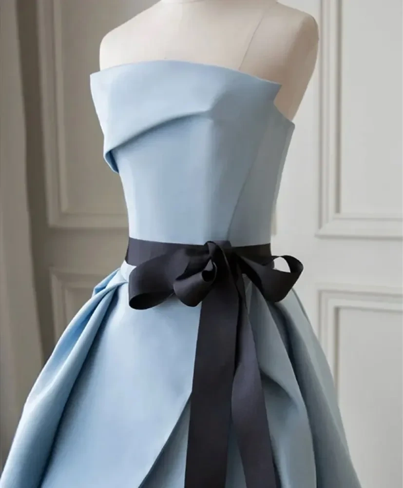 Satin Gowns Evening Dresses  Floor Length Party Gowns Customized