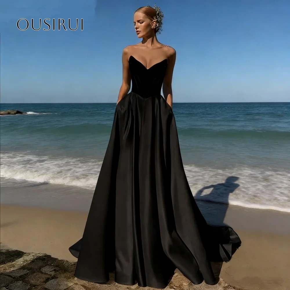 Sweetheart Wedding Dresses A-line Satin Sweep Corset Back Pleated Bridal Dress Vestido De Novia Customized