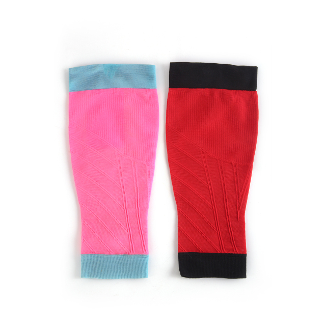 Protective Support Men Football Calf Compression Leg Sleeve Brace With Honeycomb Pads