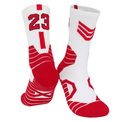 OEM embroidery logo made basketball custom design pattern athletic white black men tube cotton sports socks sox crew sport socks