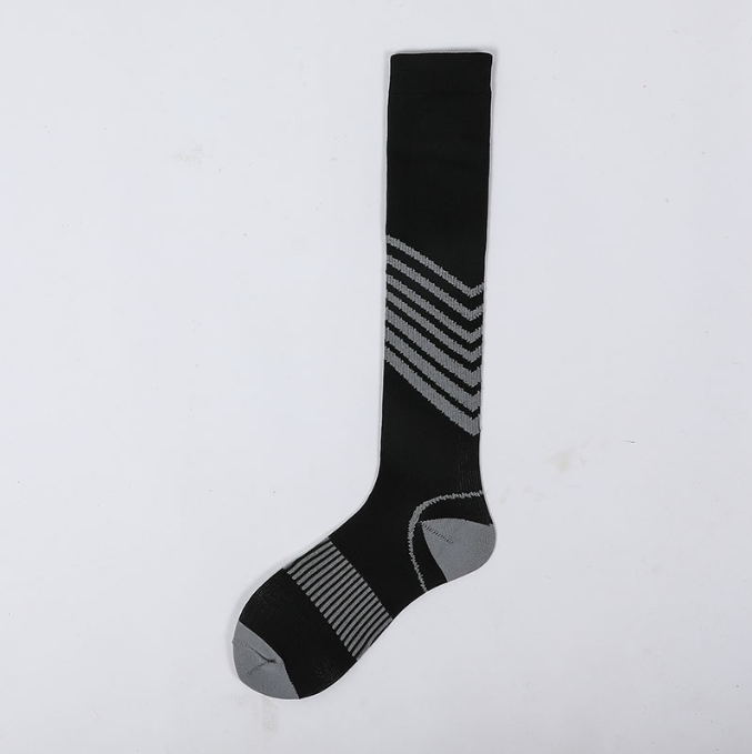 Custom 15-20mmhg nylon white compression medical work socks knee high sports compression nurses socks for women