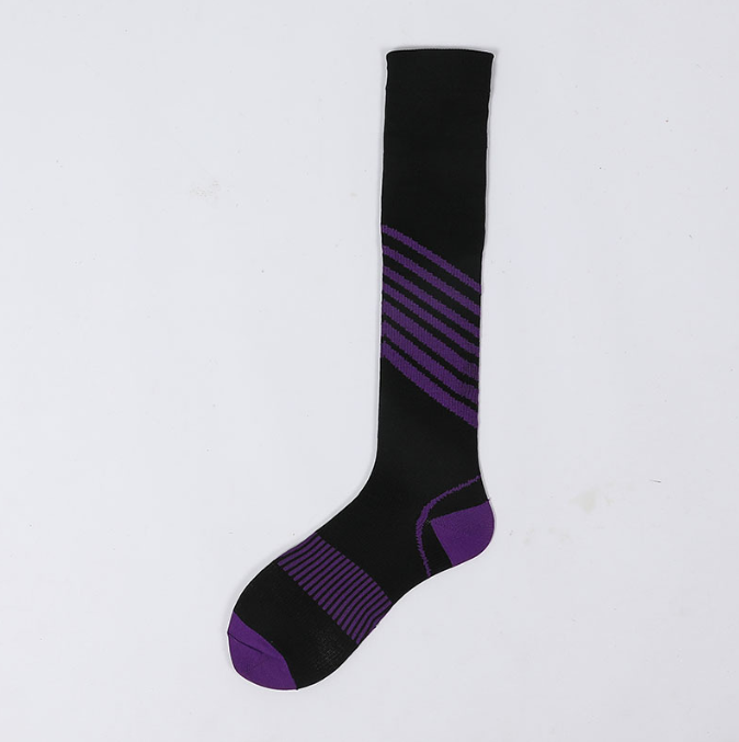 Custom 15-20mmhg nylon white compression medical work socks knee high sports compression nurses socks for women