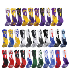 OEM embroidery logo made basketball custom design pattern athletic white black men tube cotton sports socks sox crew sport socks
