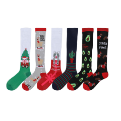 Unisex 20-30mmHg Knee High Running Nursing Marathon Sports Compression Socks