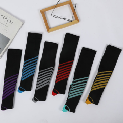 Custom 15-20mmhg nylon white compression medical work socks knee high sports compression nurses socks for women