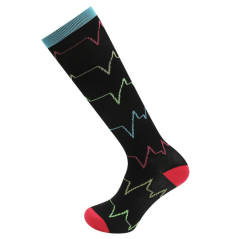 Socks men's high tube pressure high elasticity female sports function compression running jogging sole calf socks