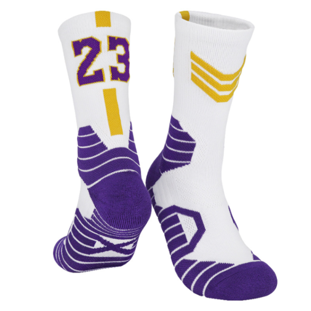 OEM embroidery logo made basketball custom design pattern athletic white black men tube cotton sports socks sox crew sport socks