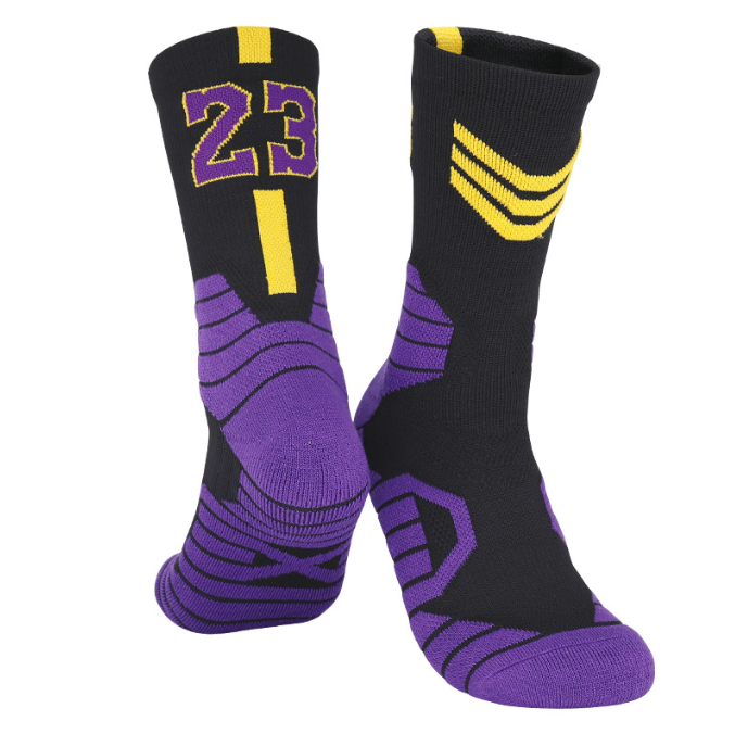 OEM embroidery logo made basketball custom design pattern athletic white black men tube cotton sports socks sox crew sport socks