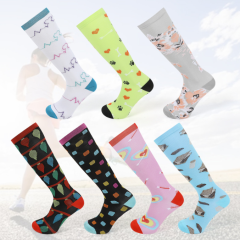 Wholesale 20-30mmhg Running Men Women Athletic Fun Stocking High Knee Nurse Medical Sport Compression Socks