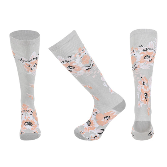 Wholesale 20-30mmhg Running Men Women Athletic Fun Stocking High Knee Nurse Medical Sport Compression Socks