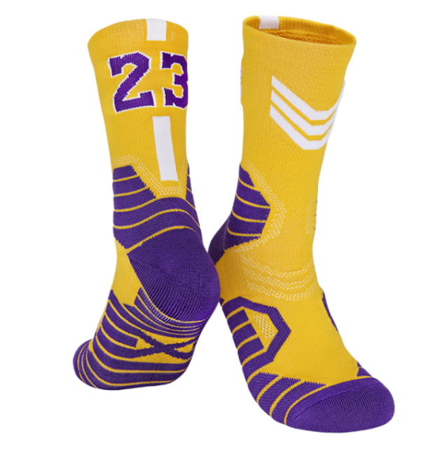 OEM embroidery logo made basketball custom design pattern athletic white black men tube cotton sports socks sox crew sport socks
