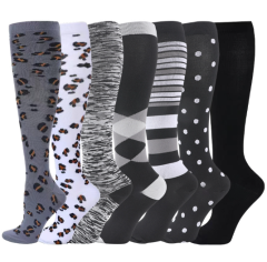 Custom Sports Running Women Men Colorful Compression Stockings Knee High Running Football Athletic Socks