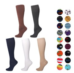 20-30mmhg copper compression medical men women socks nylon Athletic Nurses sport white sock