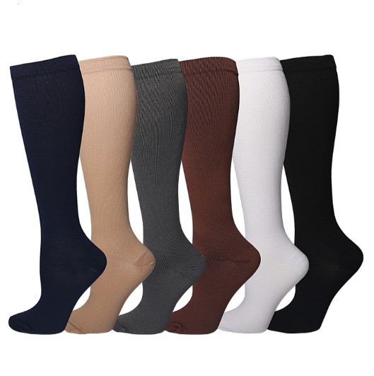 20-30mmhg copper compression medical men women socks nylon Athletic Nurses sport white sock