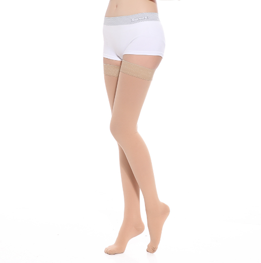 Medical-Grade Compression Stockings – 15–20mmHg Open-Toe Support