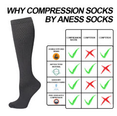 20-30mmhg copper compression medical men women socks nylon Athletic Nurses sport white sock