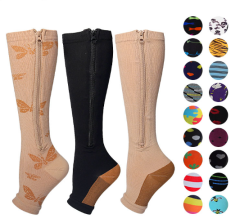 Medical stockings for varicose veins in calf medical compression stockings with zipper