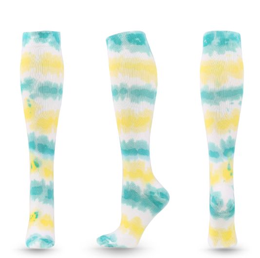 Custom Men Women Knee High compression socks 20-30 mmhg Sport Tie Dye Horse Riding Socks