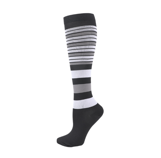 Custom Sports Running Women Men Colorful Compression Stockings Knee High Running Football Athletic Socks