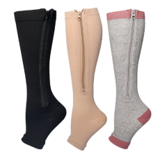 Medical stockings for varicose veins in calf medical compression stockings with zipper