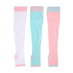 Colorful Nylon 20-30 Mmhg Compression Comfortable Breathable Sleep Socks Open Toe Nylon Sleeping Socks Elastic Leggings