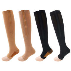 custom zipe Copper compression socks
