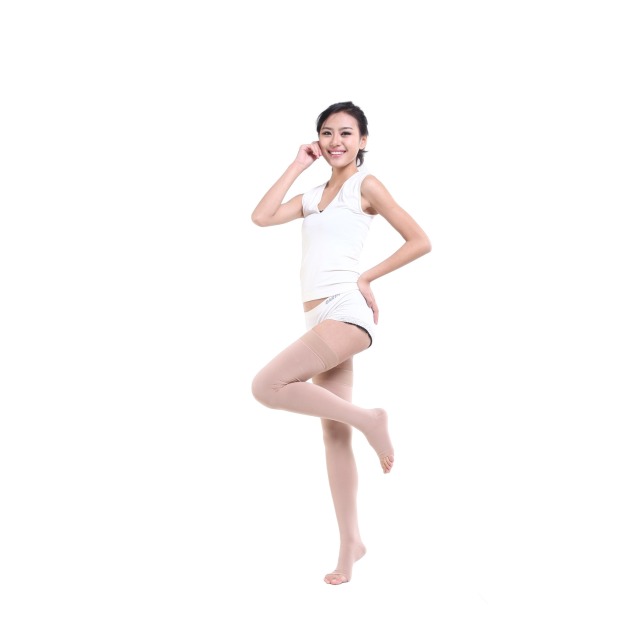 Custom Over the Knee Compression Women Long Socks Ladies Thigh High medical Stockings